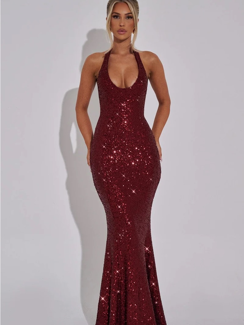 Babyboo Odette gown in wine